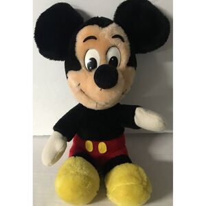 Vintage Mickey Mouse Disneyland Walt Disney World Plush Stuffed Animal 14" 1980s